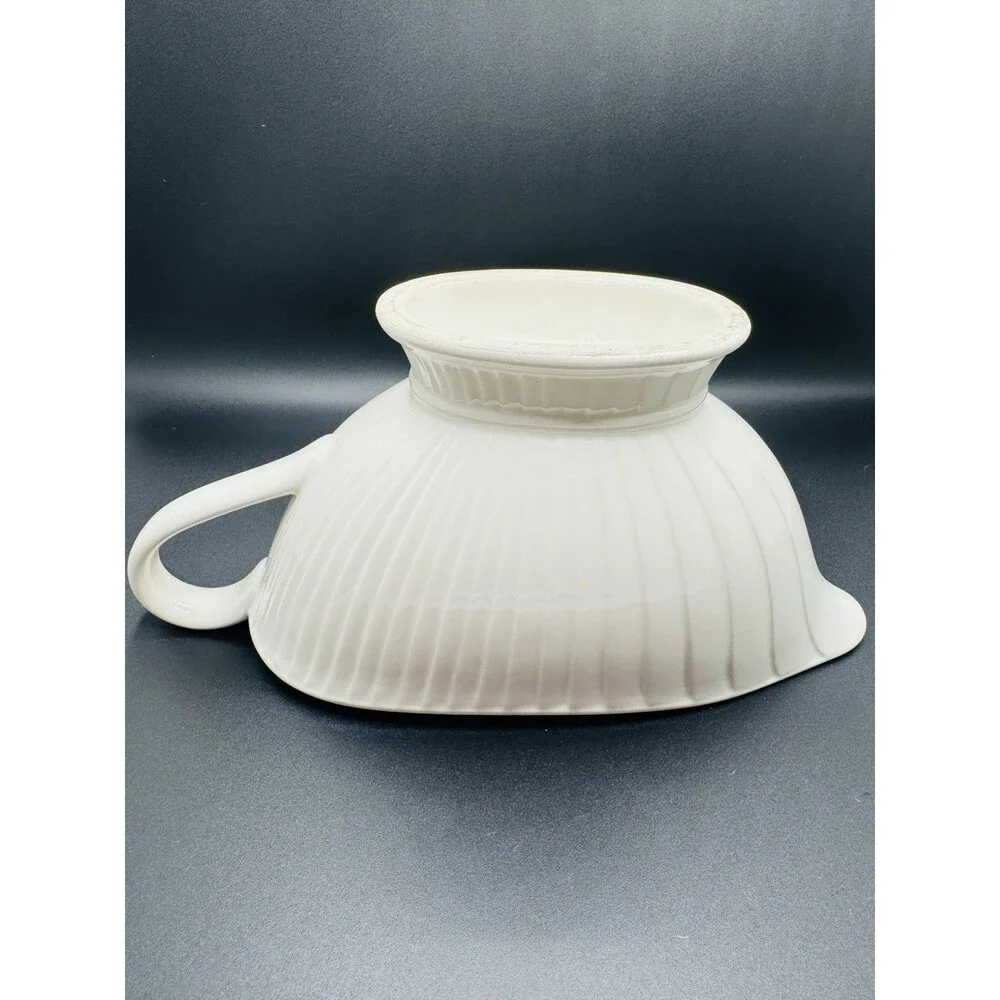 Vintage White Ceramic Gravy Boat Set w/ Underplate, Japan, Glossy Oval, Handles